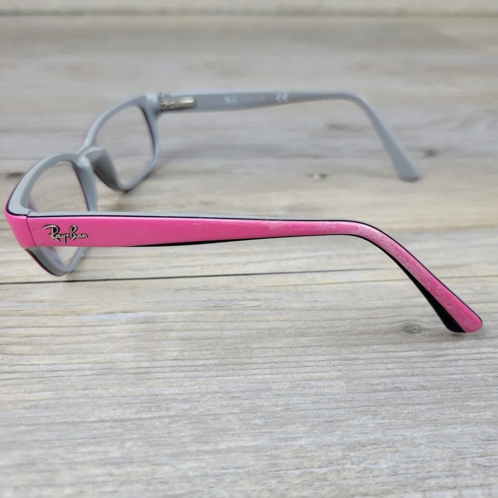 Ray-Ban Eyeglass Frames RB 1527 3575 Pink Gray Rectangular Kids 45-15-125